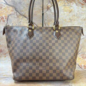 Louis Vuitton Saleya MM Tote Damier Satchel Handbag Leather Purse Zip